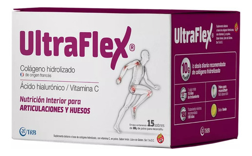 Suplemento Dietario Ultraflex X 15 Sobres Sabor Limón Trb