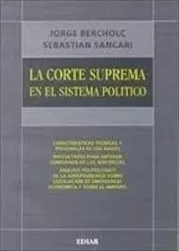 Libro -  La Corte Suprema En El Sistema Político Bercholc