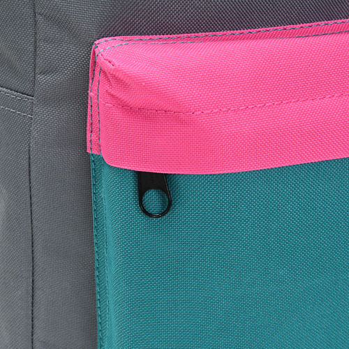Mochila Escolar Urbana Infantil 17 Pulgadas Combinada Color Gris Oscuro Diseño De La Tela Lisa