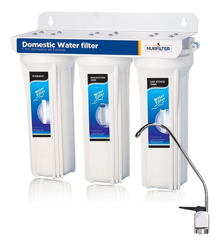 Filtro Agua Domestico 3 Etapa Con Griferia Nurfilter Genpar