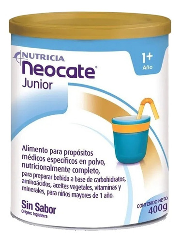 Imagen 1 de 1 de Leche de fórmula en polvo Nutricia Neocate Junior sabor neutro  en lata  de 400g - 12 meses 10 años