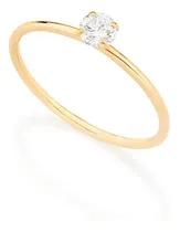Comprar Anel Rommanel Folheado Ouro Solitário Com Zirconia 513053