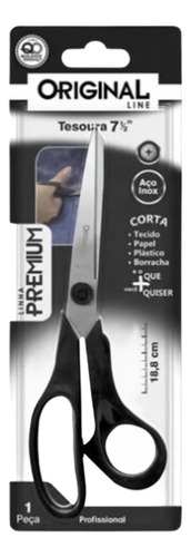 Tesoura 7 1/2 Para Corte Multiuso Em Aço Inox Original Line