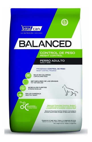 Vital Can Balanced Control De Peso X 20kg Envio Gratis Tp#