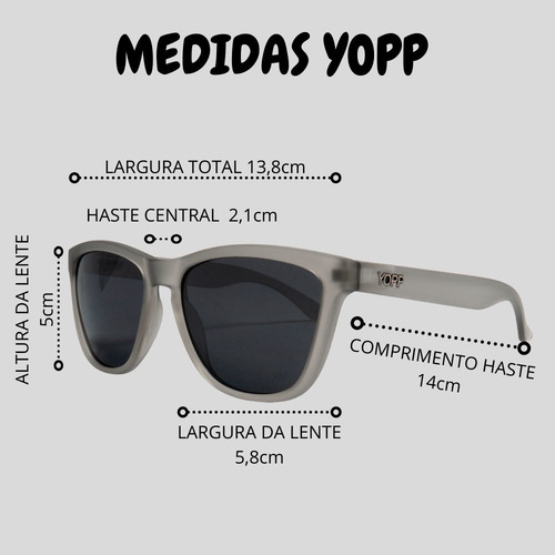 Imagem 6 de 6 de Óculos De Sol Yopp Polarizado Uv400 Ironman Br Cinza