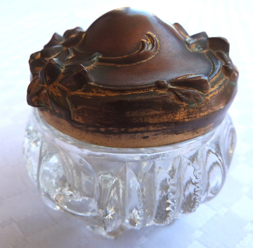 Monijor62-antiguo Coleccion Pote Floral Art Nuveau Cristal (Usado)