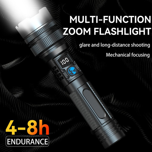 Linterna Led Láser Blanca Zoom, Linterna De Carga Usb, 3 Mod