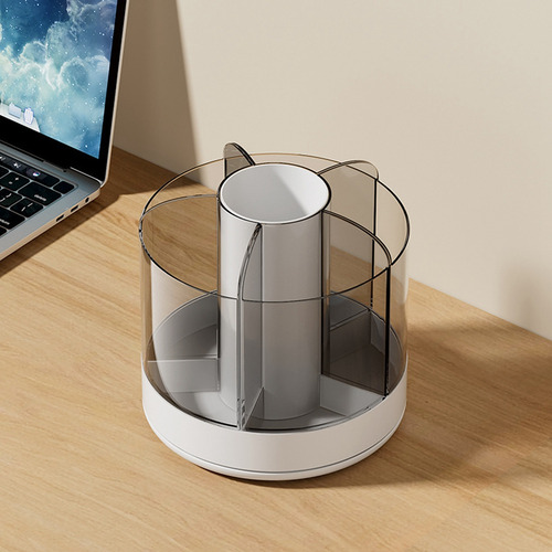 Organizador De Lápis Giratório Com 6 Compartimentos, Mesa Gi