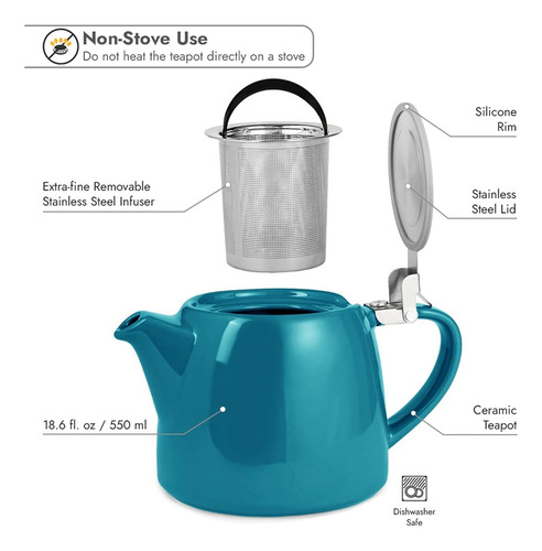 Tetera De Cerámica F7 Con Infusor De Té Para Té De Hojas Sue