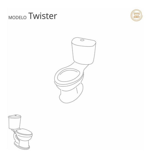Tampa De Vaso Twister Branco Para Louça Hervy