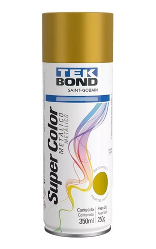 Tinta Spray Dourado Metálico Tek Bond 350ml Lata 