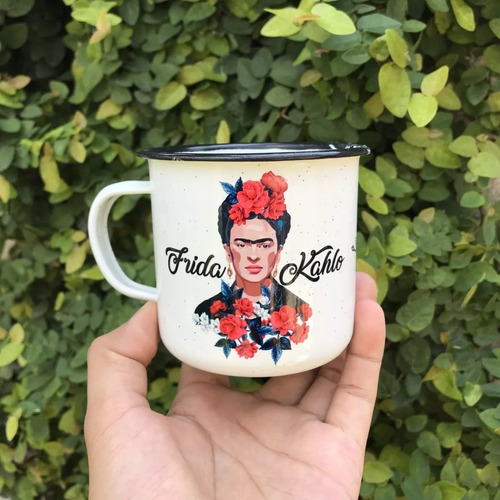 18 Taza Peltre 11oz Frida Kahlo