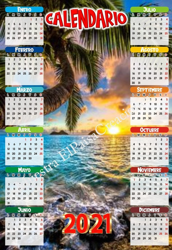 Almanaque Calendario 2021 Personalizados P Mayor Almanaques