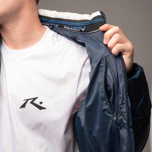 Campera De Abrigo Rusty Positan Blanca Hombre