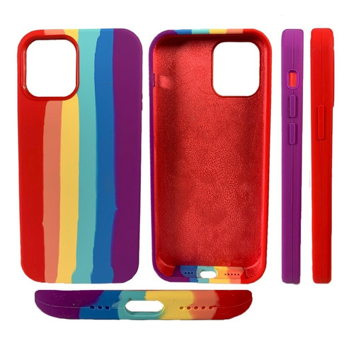 Funda Rainbow Con Cristal Templado Compatible iPhone 