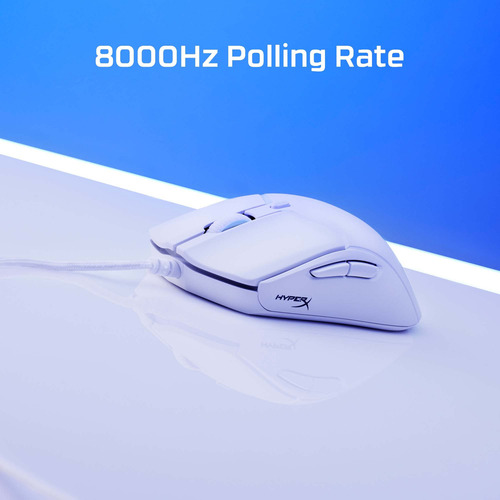 Mouse Hyperx Pulsefire Haste 2 Blanco Ultraligero 53 G 8000