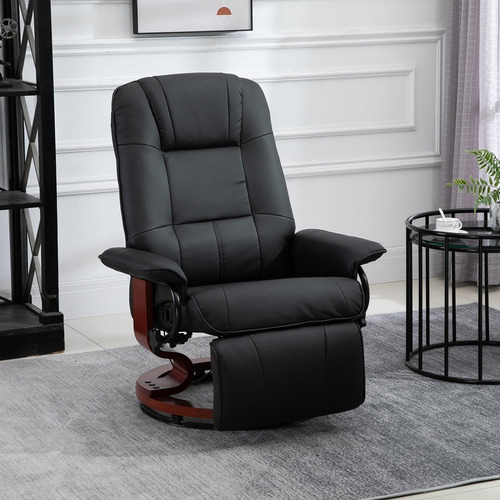 Homcom Silla Reclinable Manual De Piel Sintética Silla