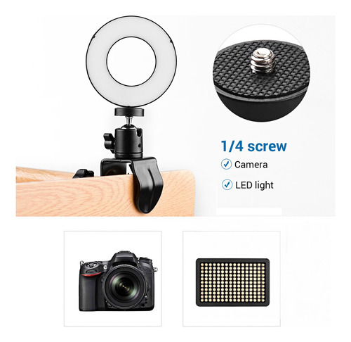 Cabezal De Micrófono Clamp Light Para Cámara En Forma De U,