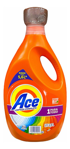 Pack 2x Detergente Líquido Ropa Ace Limpieza Total 2.8 L