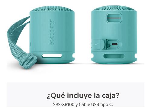 Parlante Inalámbrico Portátil Srs-xb100 Azul Sony Azul