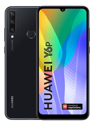 Celular Huawei Y6p Negro 3/64gb Ds Caja Abierta Macrotec