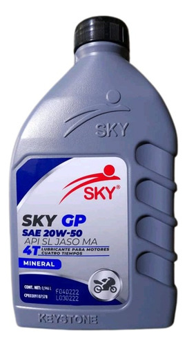  Sky Aceite Para Motos 20w50 Mineral Sellado Toda Vzla!! 4 T