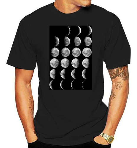 Playera Moon Phase Camisa Moon Lunar Unisex Star Luna Llena