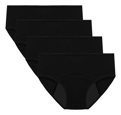 Ropa Interior Para Mujer En V, 4 Piezas, A Prueba De Fugas,