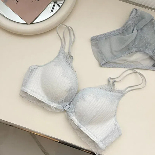 Sujetador Sexy Intimates Con Hebilla Frontal De Encaje Negro