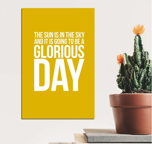 Vinilo Decorativo 60x90cm Frases Sol Sun Glorious Day Dia