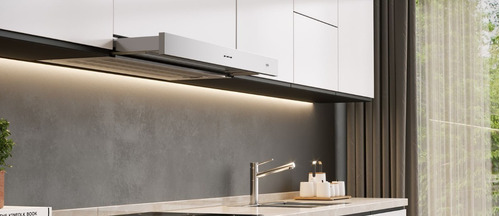 Imagen 2 de 10 de Purificador Extensible Tst 900mm Acero Inoxidable De Pared