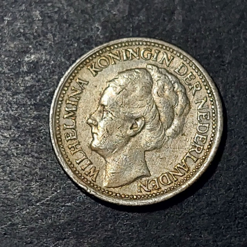 Países Bajos 10 Centavos, 1941 Plata 0.640 Km# 163 - 820