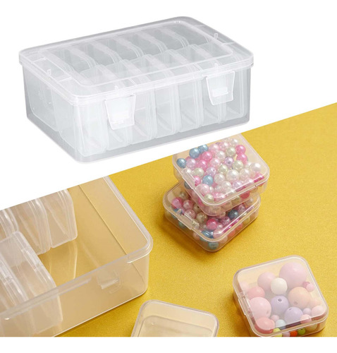 Caja De Almacenamiento De Cuentas Con 14 Gird Diamond Art