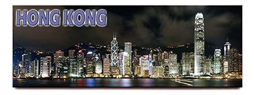 Hong Kong Skyline Panoramic Iman Para Nevera Hong Kong Sar 