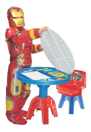 Imagem 2 de 5 de Centro De Atividades Avengers Marvel Mesa Cadeira Lider 2395
