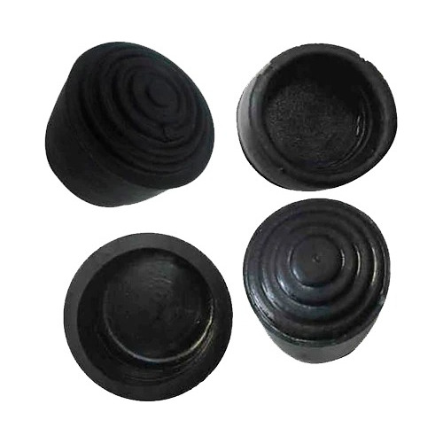 Regatón Barril De 1 Pulgada Plástico/goma 4 Piezas