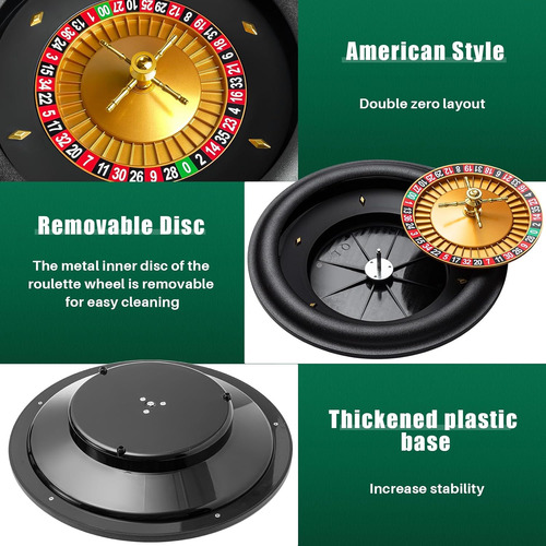 Leyndo 18 Pulgadas Abs Profesional Ruleta Set, Cas...
