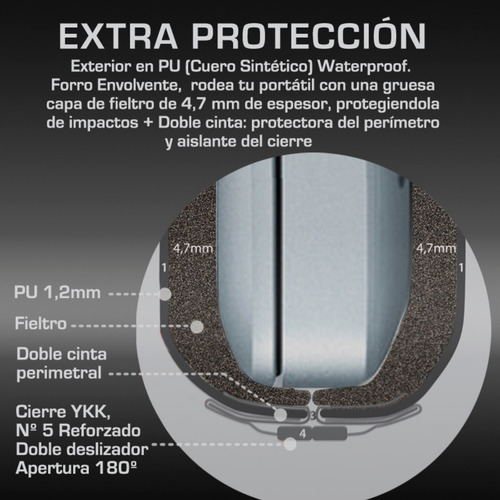 Funda Para Samsung Galaxy Book4 Edge 15.6. *rock*. A Medida Marrón