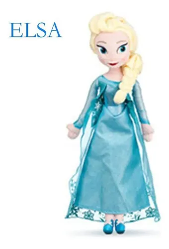 Elsa, O Anna Frozen, Peluche De Felpa Con Vestido, 40cm.