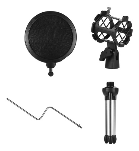 Mini Suporte De Microfone De Mesa + Suporte De Microfone Com