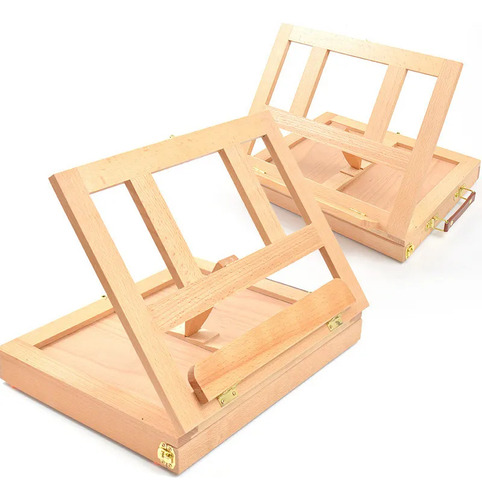 Para Escritorio De Madera Maciza, Caballete, Cajón