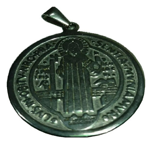 Medalla San Benito Acero Quirúrgico Macizo 4.5cm 