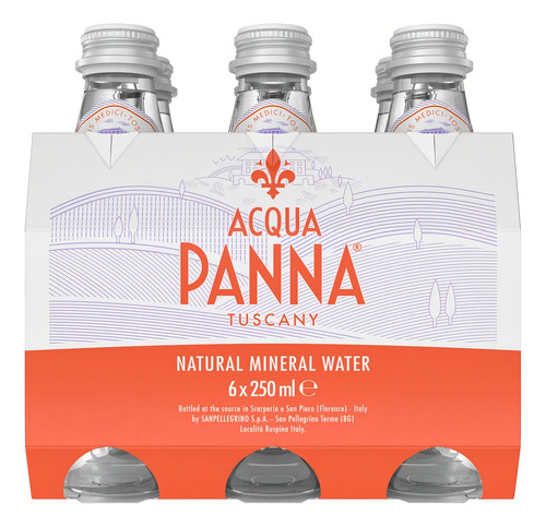 Água Mineral Acqua Panna Sem Gás 250ml Com 6 Unidades