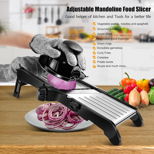 Cortadora De Mandolina Mastertop Para Cocina Ajustable De...