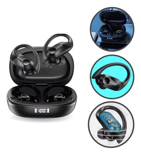 Fone Lenovo Bluetooth 5.3 Lp75 Preto Sem Fio