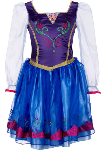 Disfraz (vestido) De Elsa Frozen Talla 4-6 Para Niña,