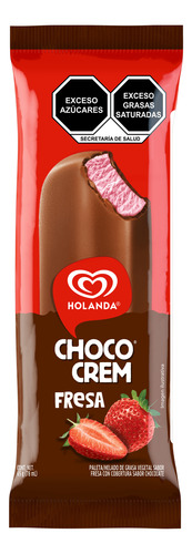 Holanda Paleta Choco Cream Con Sabor A Fresa