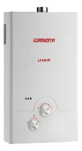Aquecedor De Água A Gás Lorenzetti Lz 800ef Glp Bivolt Cor Branco 110V/220V