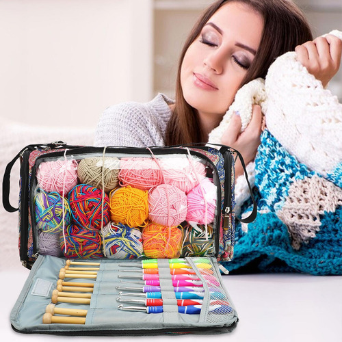 Bolsas De Hilo Para Tejer Organizador Grande Para Ganchillos