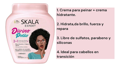 Skala Crema para Rizos 1000g CON Cepillos para Definir Rizos y Masajeador